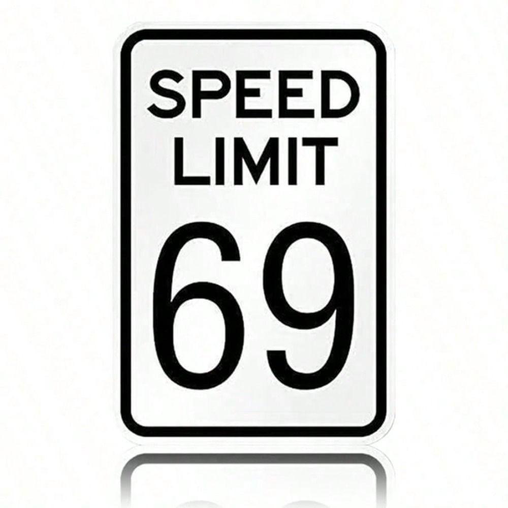 Metal Wall Art Vintage Speed Limit 69 Sign Retro Garage Decor Man Cave Gift