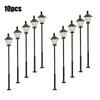 10Pcs 3V Scale LED Street Lights Single Head Train Railway Lamp Post Model