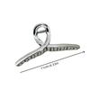 Silver Cold Wind Hair Clip Women High-end Hair Texture Shark Clip Simple Love Hair Accessories