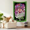 Anime JoJos Bizarre Adventure Tapestry Funny Comic Room Decor Wall Hanging Carpets Dormitory Bedroom Background Cloth