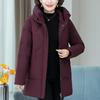 Middle Age Women's Down Coats Winter Vintage Parkas Plus Size Elegant Loose Thick Warm Puffer Jackets Woman Outerwears