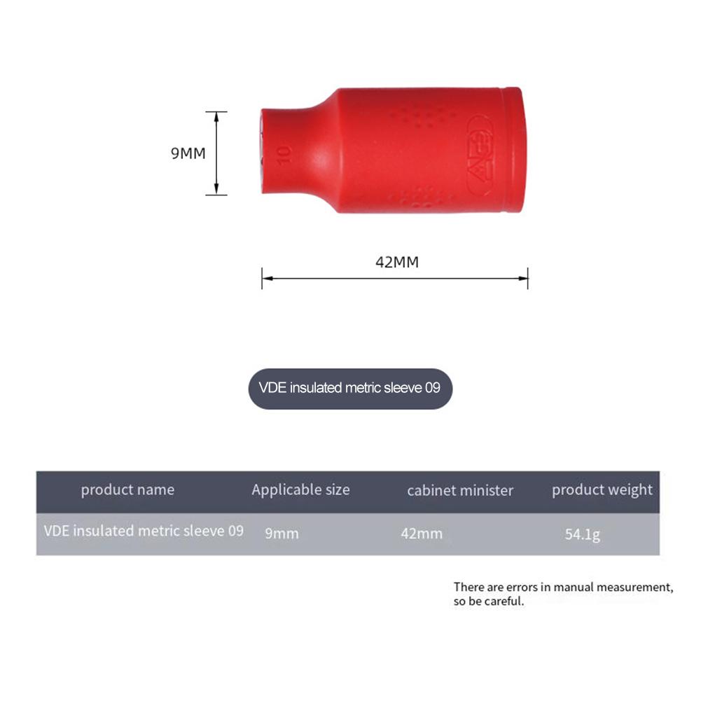 High Voltage Insulation Tool Hexagon 1000V Wrench Integrated Insulation Rubber 1000V High Voltage Resistant Safety Tools