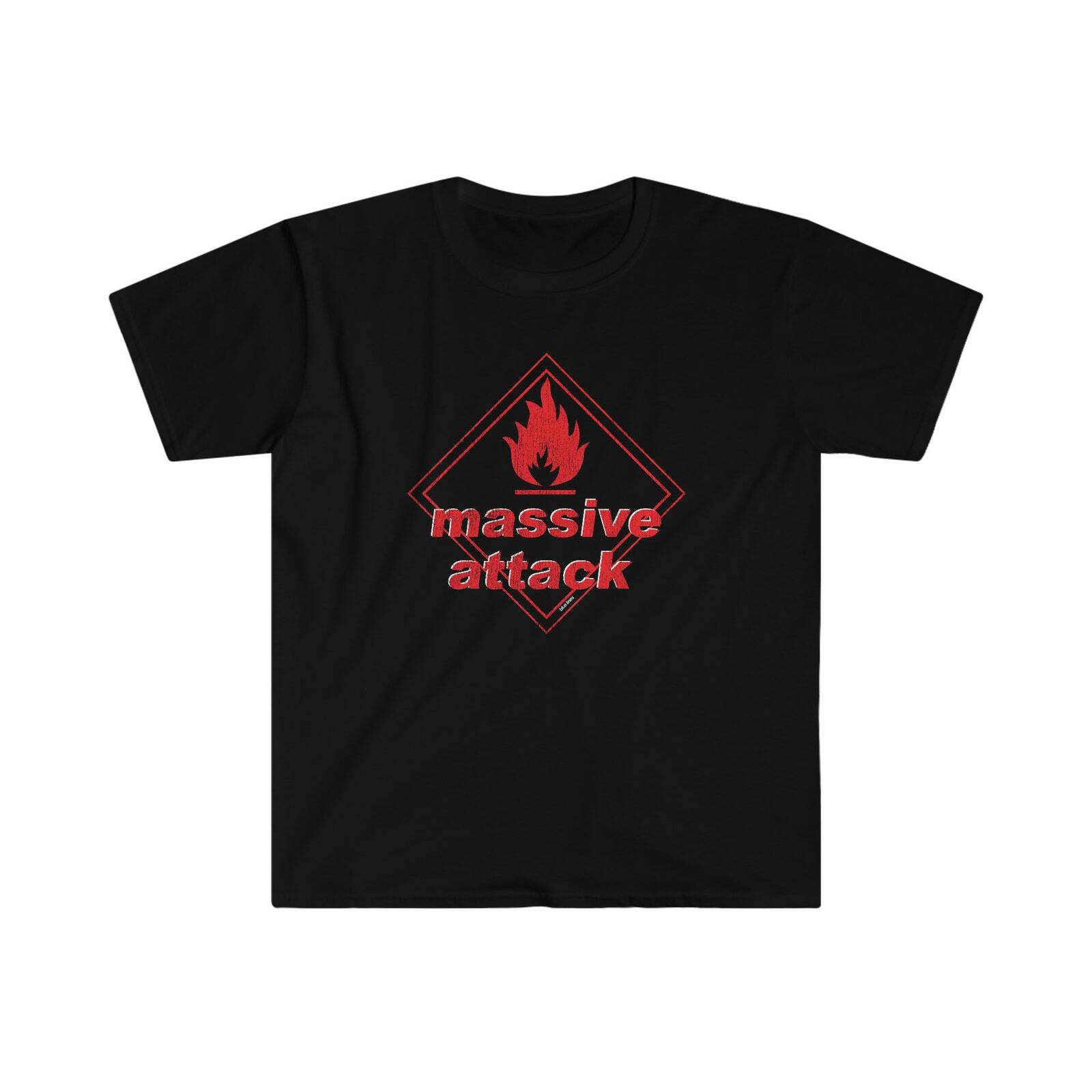 Massive Attack Blue Lines Album T-Shirt Unisex Band Graphic T-Shirt L