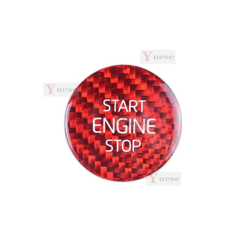 For Volvo XC40 Car Engine Start Stop Button Cover Real Carbon Fiber Sticker