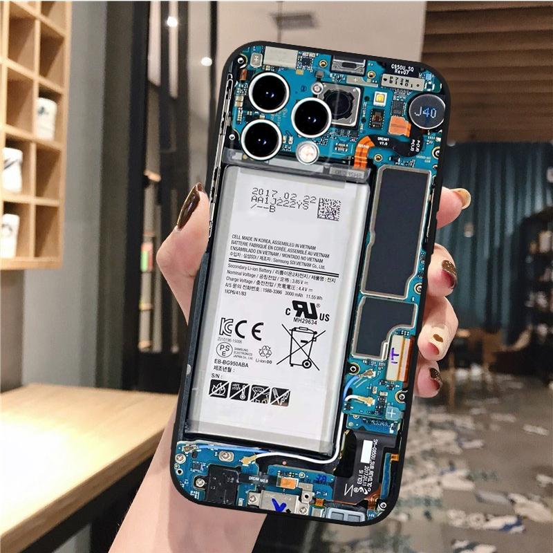 Husa de telefon pentru iphone 14 13 12 11 Pro Max XS XR X 12mini 14 Plus SE Baterie Placa de baza Placa de circuite Husa telefon mobil Funda