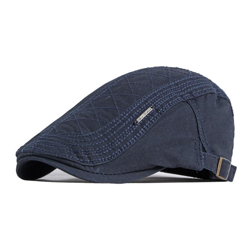Men Flat Cap Newsboy Hat Beret Cabbie Ivy Cap Patchwork Adjustable Gatsby Newsboy Hat