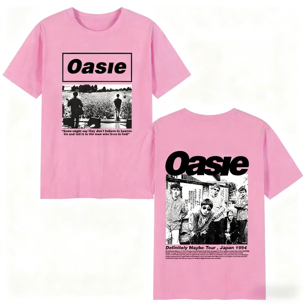 Oasie Rockband Welttournee 2025 Herren Damen T-Shirt Druck Kleidung Mode lässig reine Baumwolle Sommer Herbst und Winter Unterwäsche