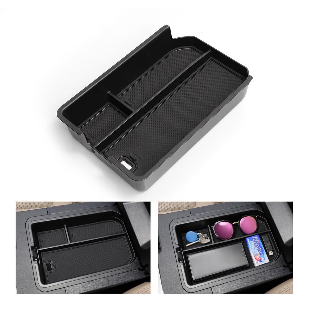 for Toyota Land Cruiser Prado 2024 J250 Center Console Armrest Storage Box Tray Organizer Accessories Tidying Black