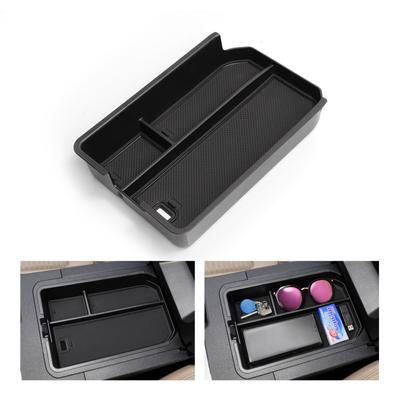 For Toyota Land Cruiser Prado 2024 J250 Center Console Armrest Storage Box Tray Organizer Accessories Tidying Black