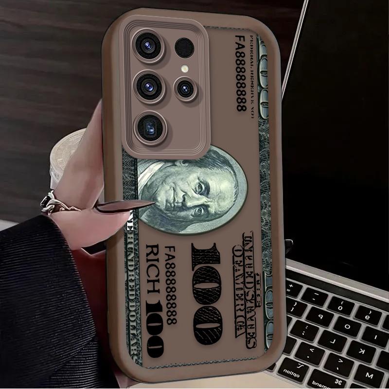 

Популярный мягкий силиконовый чехол для телефона USD Dollar Для Samsung Galaxy S25 S24 S23 Ultra S22 S21 Plus FE A55 A54 A35 A15 5G Чехол A35 5G