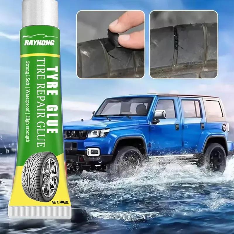 Black Strong Tyre Repair Glue Instant Liquid Rubber Glues Wear-resistant Rubber Non-corrosive Adhesive Glue Car Tools