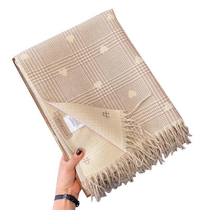 Autumn and winter new love scarf fashionable versatile thickened student warm two-sided shawl