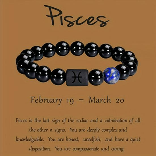 Pulsera de Ojo de Tigre y Piedra Pintada de las Doce Constelaciones