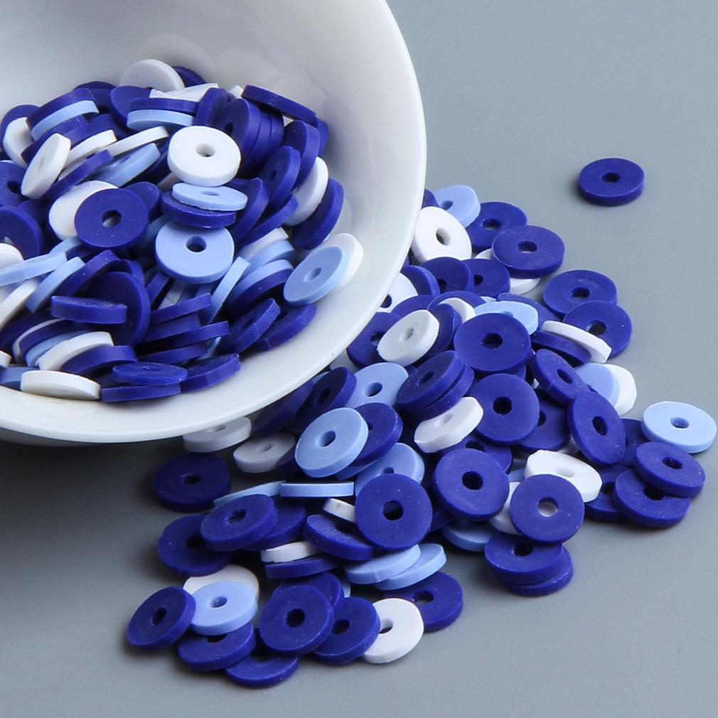 10g DIY Solid Color Polymer Clay Beads for Bracelets & Necklaces - Handmade Spacer Beads