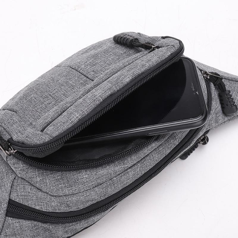 Men's Korean Style Trendy Chest Bag: Travel, Outdoor, Leisure Sports, Shoulder Bag, Messenger, Mobile Phone Holder.