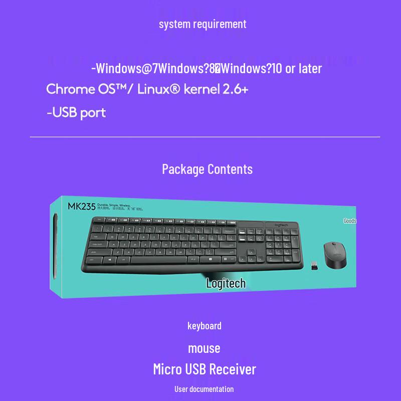 Logitech MK235 Wireless Keyboard and Mouse Combo
