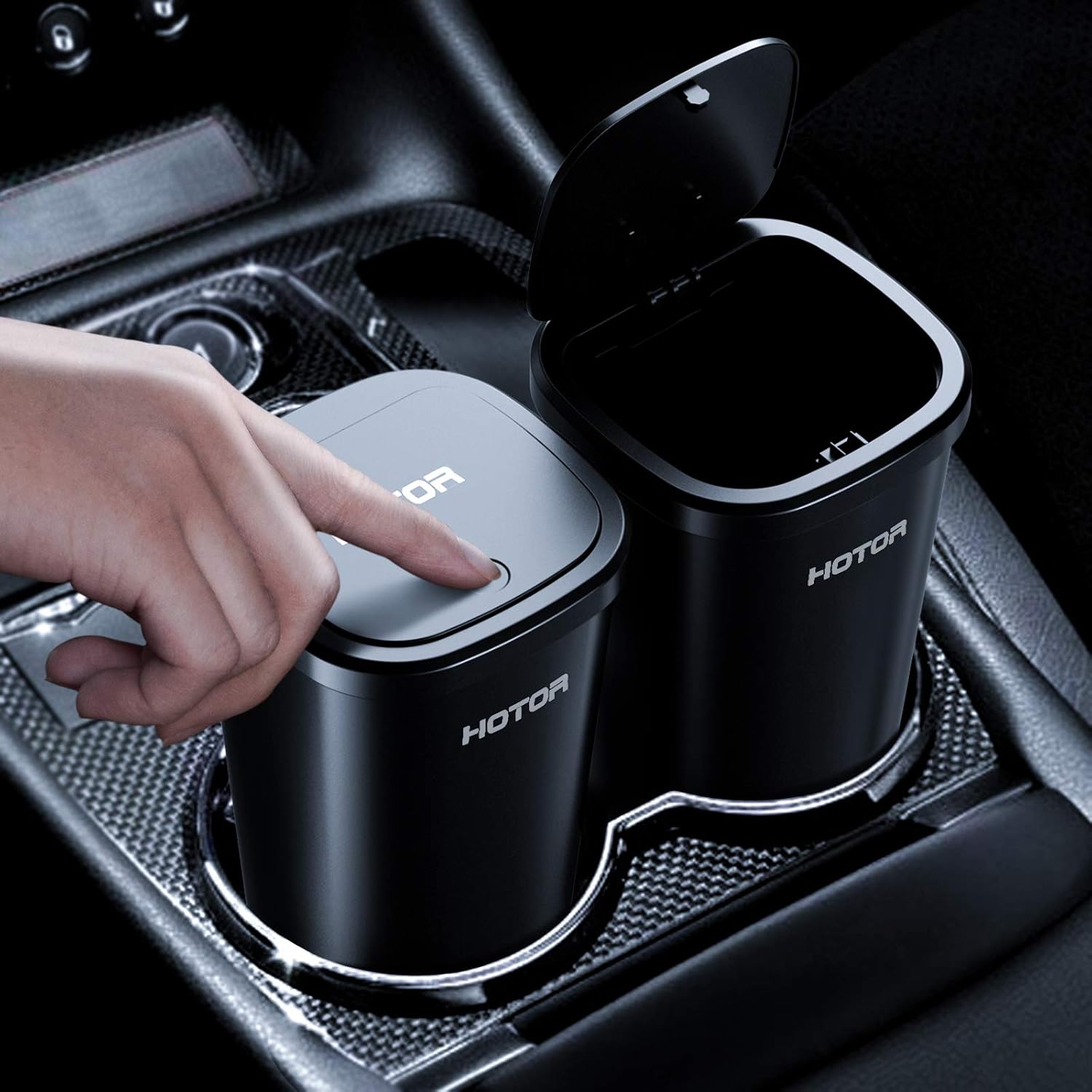 HOTOR Car Trash Can, Car Trash Cup With 30 Additional Trash Bags For Exclusive Using, Multipurpose Trash Can For Car, Office & Home To Meet Various