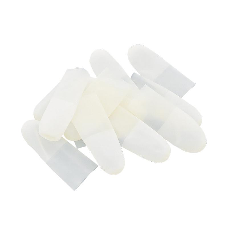 Ultratunna Transparenta Frostade Fingerskydd - Engångs, Puderfria Gummi Fingerskydd