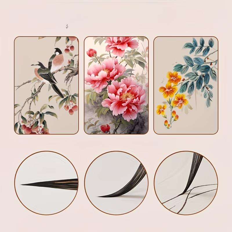 11pcs, Painting Brush Set, with Bamboo Bag - High-Quality Watercolor And Traditional Calligraphy Brushes, Suitable for Artist