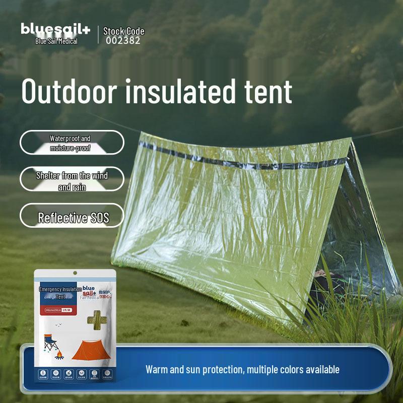 Blue Sail High-Grade Quick Setup Wilderness Survival Tent: Wear-Resistant Outdoor Self-Rescue Tent In Stock