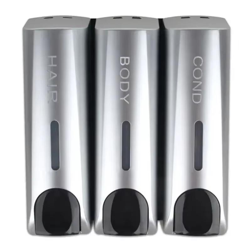 Badezimmer Automatischer Seifenspender Trio Wandmontierter Shampoo- und Spülungsspender, Spülungs-Duschgel-Spender-Set