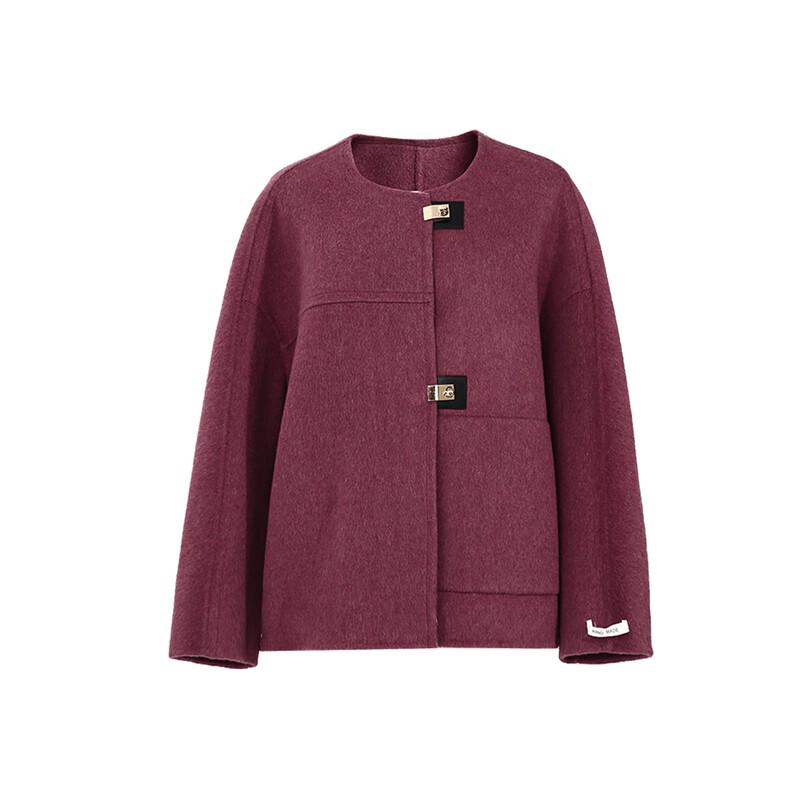 

Women s Elegant Short Woolen Coat S