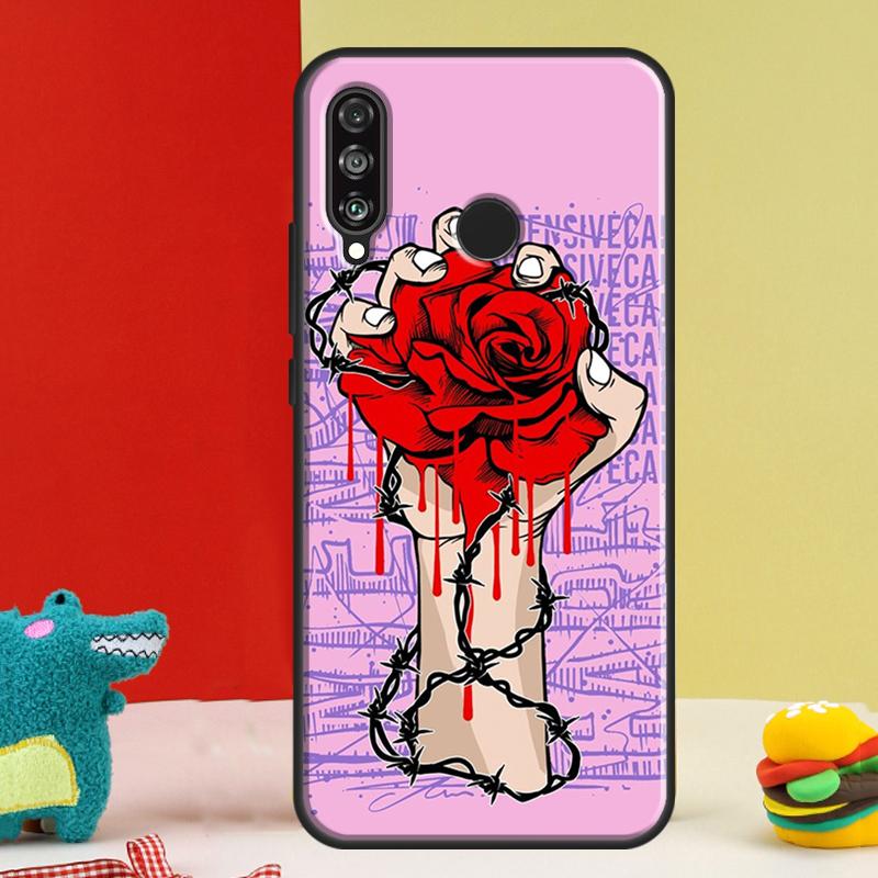 Bloody Hand For Huawei Nova 12s 12i 11i 8i 9 10 SE Y91 Y90 Y60 Y70 Y72 Y61 P20 P40 P30 Lite P60 Pro Case