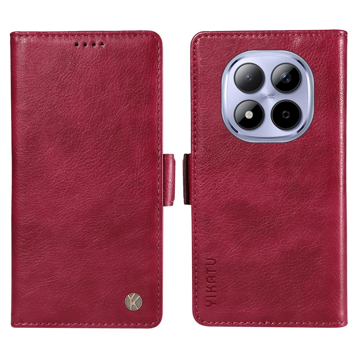 

Для Xiaomi Redmi Note 15 Pro 5G (Глобальний) Чохол YIKATU YK-007 Гаманець-книжка з PU шкіри з текстурою лічі для телефону