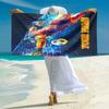 1PC Custom Name Goalkeeper Action Beach Towel Highly Absorbent And Sand-Resistant Towel for Swimming, Pool, Yoga, And Travel Lightweight