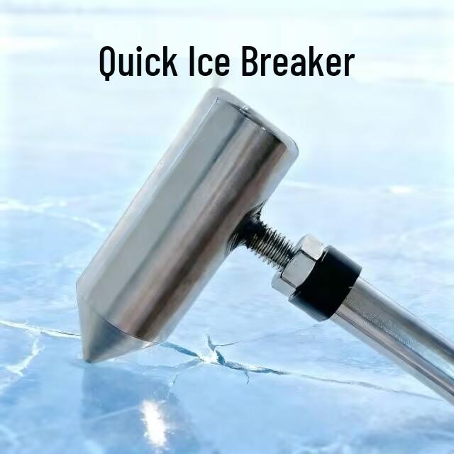 Портативный набор для рыбалки из нержавеющей стали: молоток для дробления льда и быстроразъемный соединитель