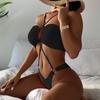 Γυναικείο Μαγιό Μονόχρωμο Μαγιό Ολόσωμο Κόψιμο Λουράκι Σέξι Μπικίνι Βραζιλιάνικο Μαγιό Παραλίας