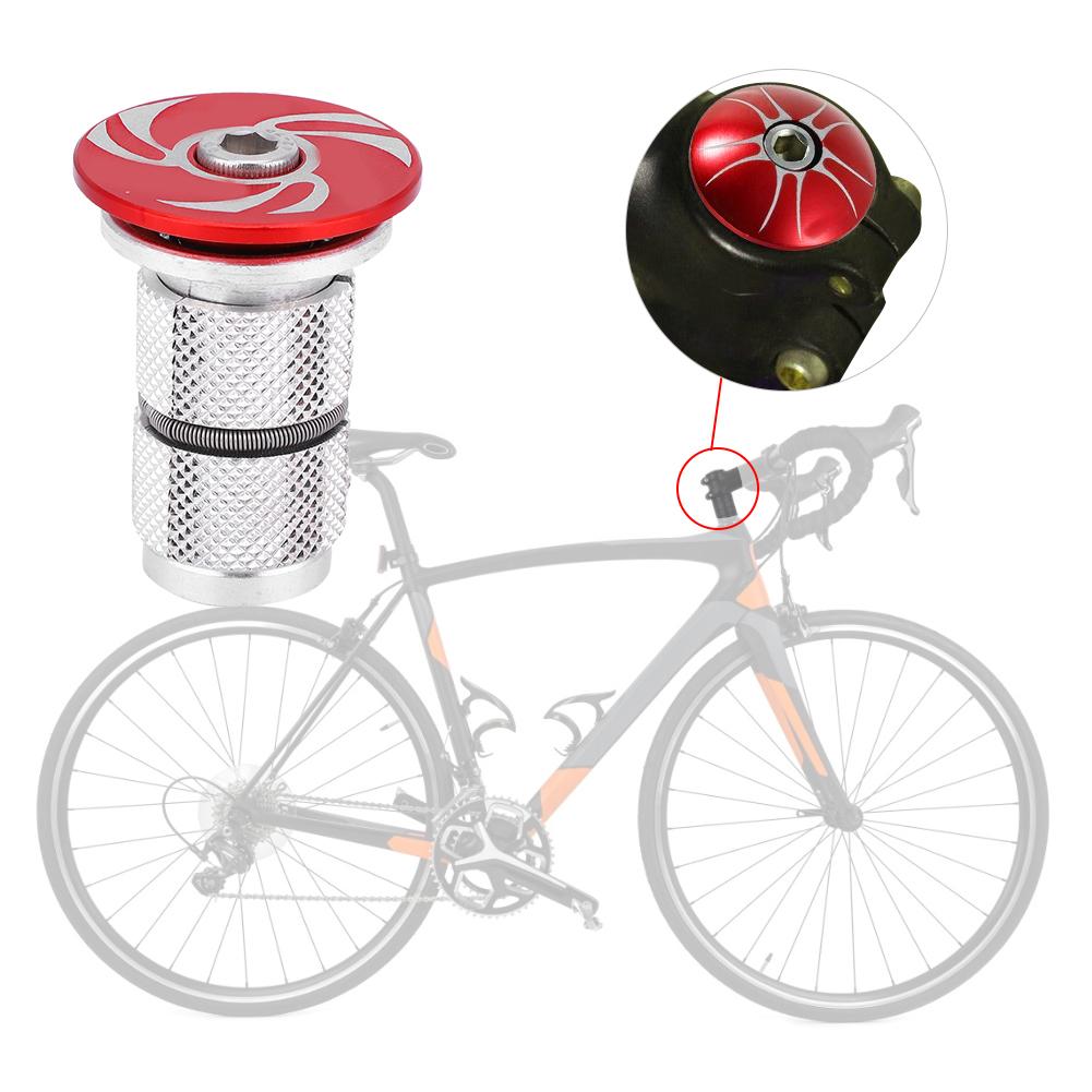 S34 Mountain Road Bicycle Bike Front Fork Steerer Headset Compression Plug Top Cap Cover ExpanderRed