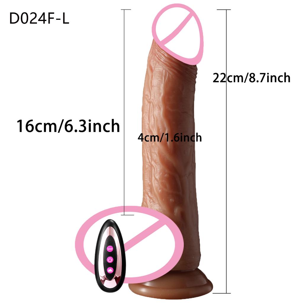 Schwarzer Penis Teleskop Heizdildo Vibrator Massage Riesige Realistische Dildos Vibratoren für Frauen Masturbator Sexy Erwachsenen Sexspielzeug