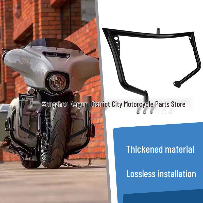 Harley Touring Glide Black Front Bumper Anti-Collision Guard 09-23