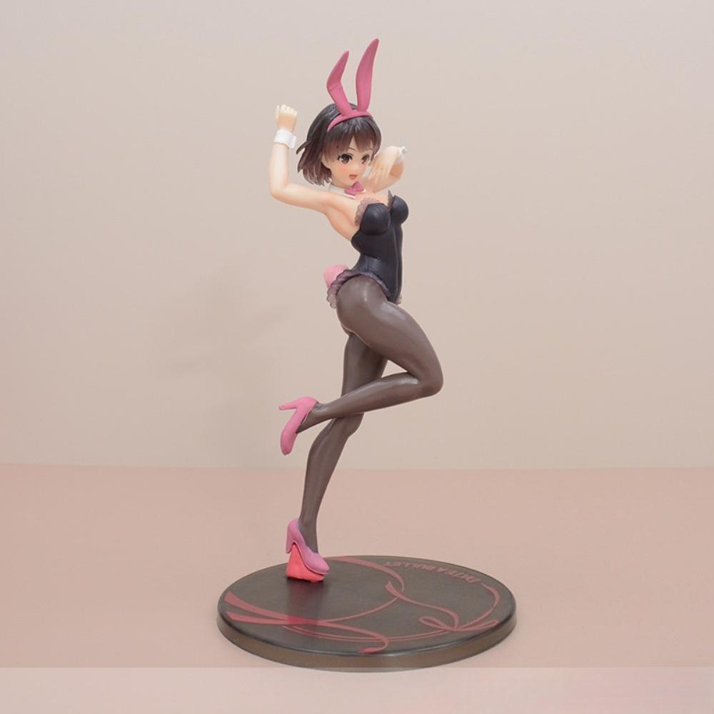 Anime Character Aki Tomoya Bunny Girl Megumi Kato Sexy Standing Posture Car Desktop Ornament Small Figurines & Miniatures