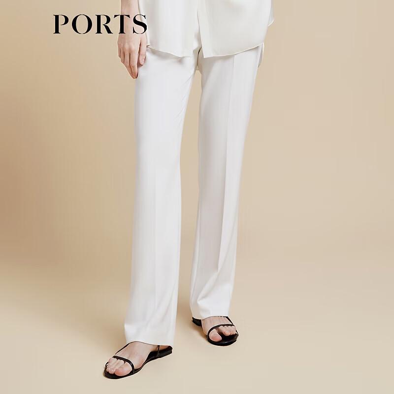 PORTS Women's Solid Straight-Leg Commuter Trousers