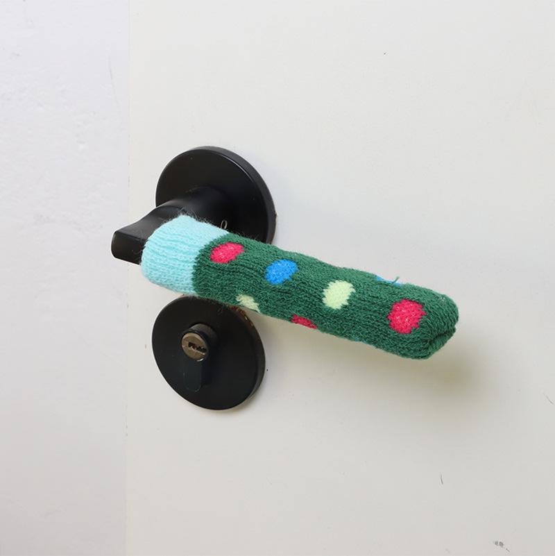 Knitted Thickened Anti-Collision Door Handle Cover for Winter