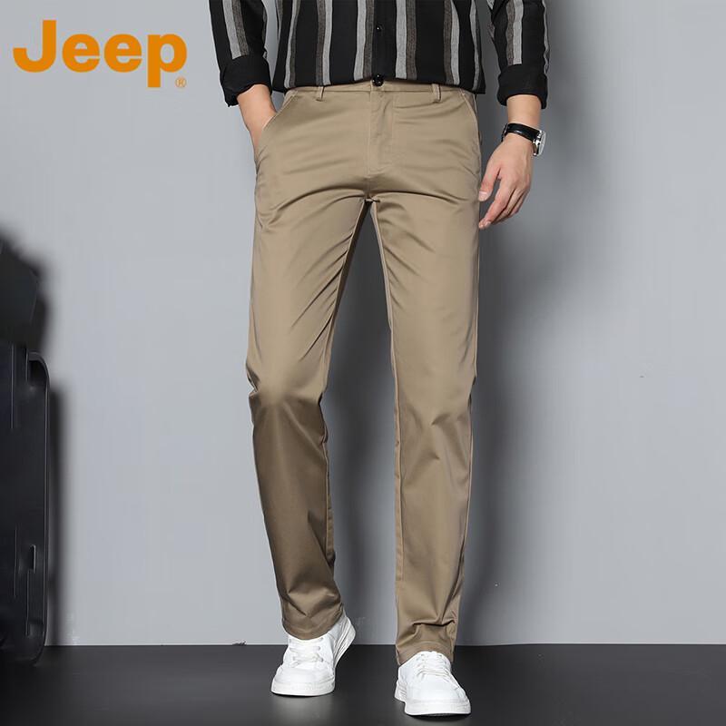 JEEP Men's 2025 Autumn/Winter Business Casual Straight-Leg Trousers