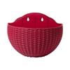 1Pc European Style Wall Hanging Half Round Flowerpot Imitation Rattan Planter for Balcony Outdoor Decor