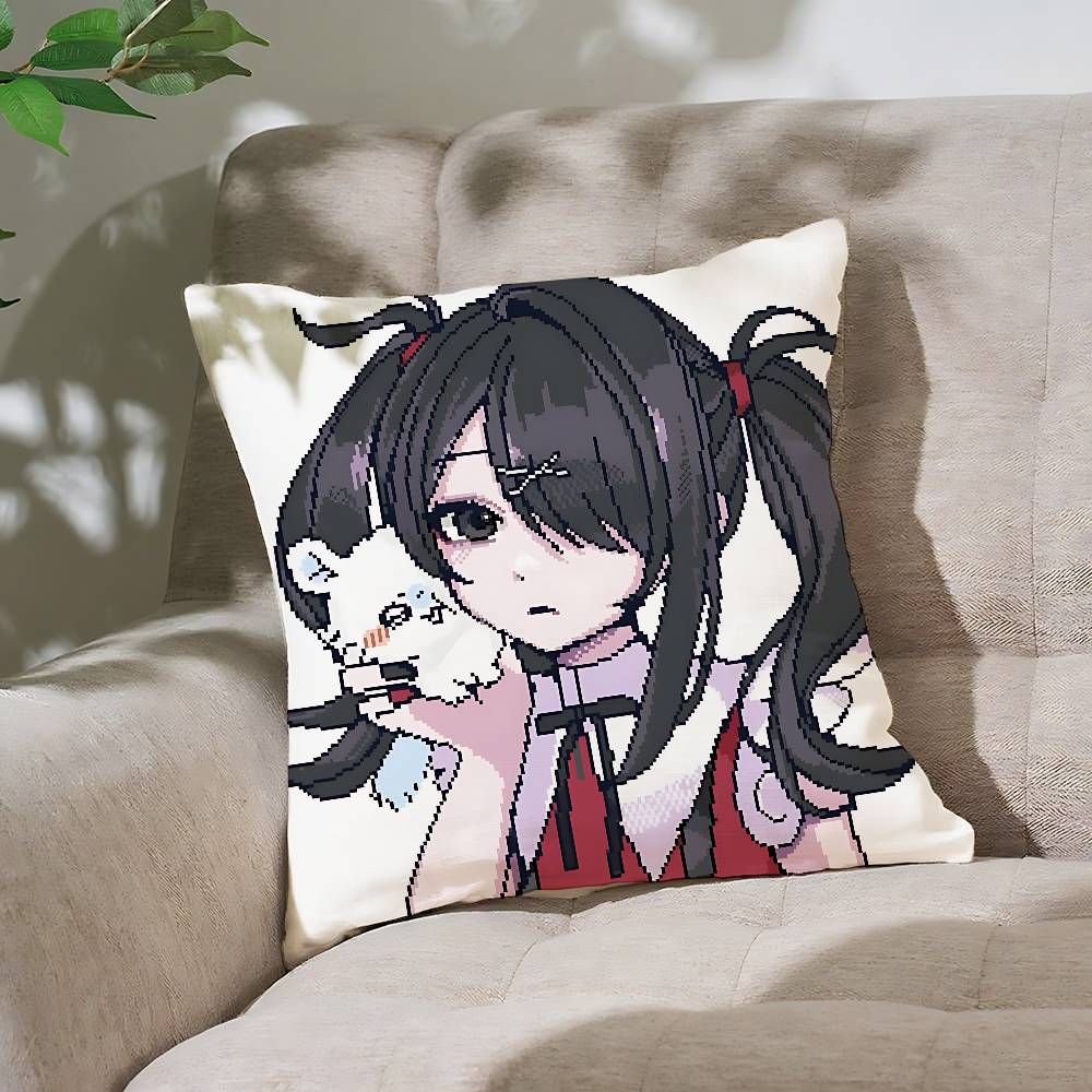 N-Needy Girl O-Overdose Pillow Case Cushion Cover Soft Cute Throw Pillow Case For Car Sofa Pillowcase Polyester With Zipper