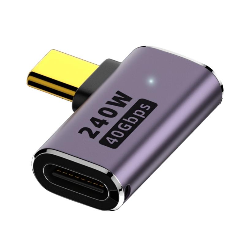 High-performance Type C Female to Type C Male 40Gbps Fast Data Adapter Converter Charging Adapters Aluminum Alloy