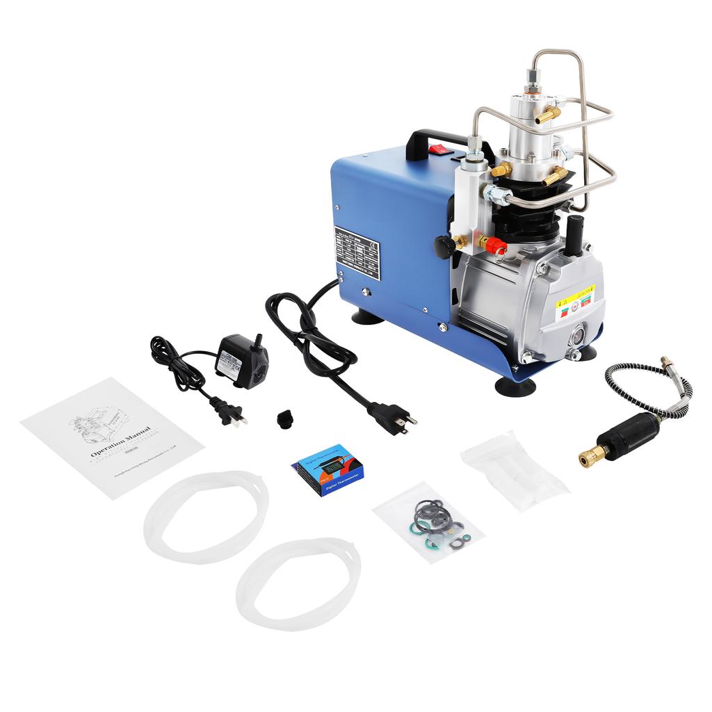 110V 30MPa Electric Air Compressor Pump, 110V 300Bar 4500PSI High-Pressure Two-Stage Compression Separator