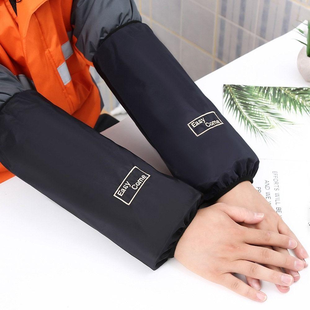 Embroidered Long Waterproof Oversleeves Against Dirt Dishwashing Cleaning Sleeves Men's