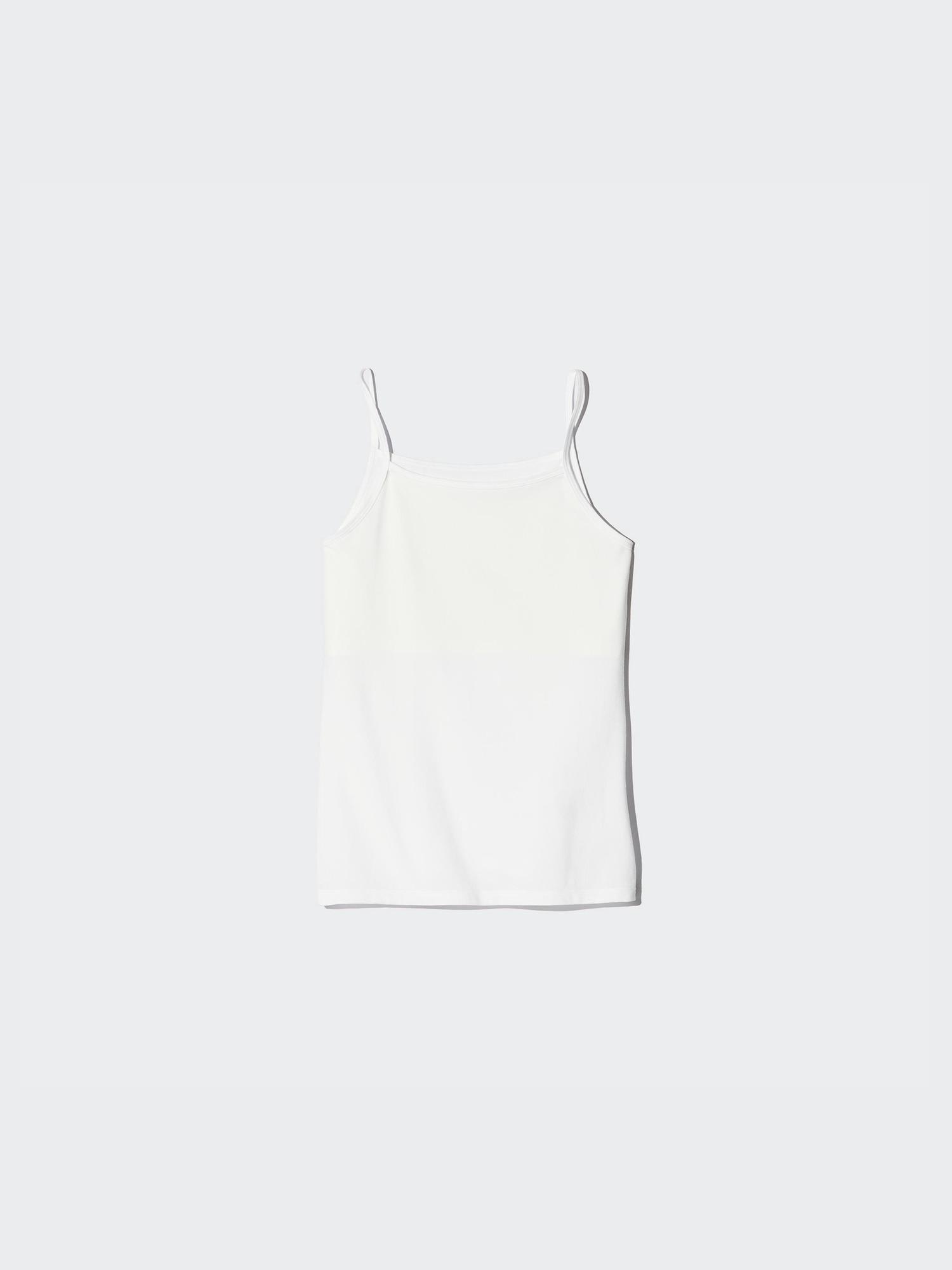 

Uniqlo Japan Girls Air Rhythm Cotton Blend Camisole Double Chest 00 WHITE/130