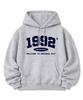 ORIGINALDAY [Fleece Lined] Original 1992 Oversized Hoodie T-Shirt Grey