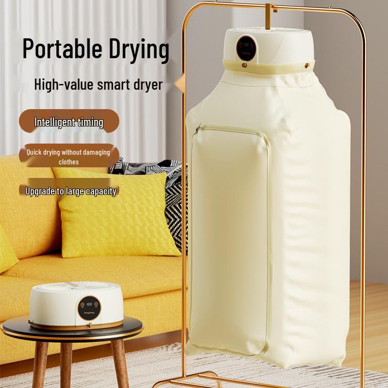 

Foldable Smart Remote Control Clothes Dryer with Negative Ion, Fully Automatic for Quick Air Drying UK Standard брудно-білий