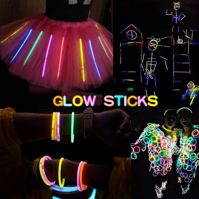 Glowing Bracelets Headbands Fluorescent Sticks 100 Firefly Sticks