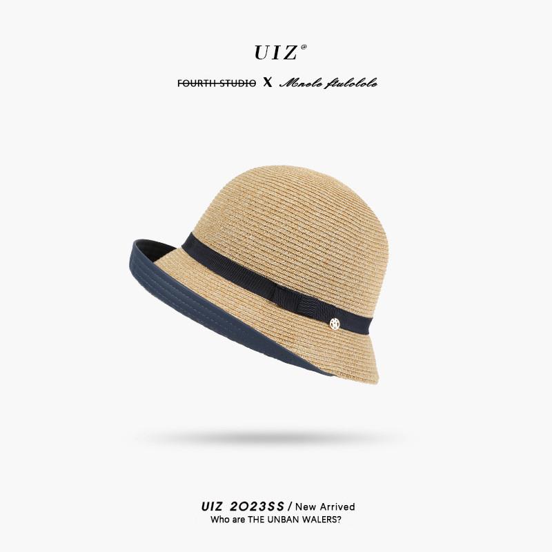 Classic Straw Hat For Women Summer Sun Protection With Short Brim And Rolled Edge