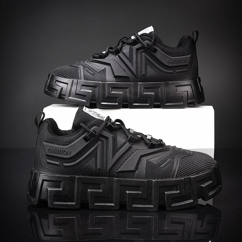 

2025 autumn new trendy shoes ins men s shoes fashion board shoes trend thick sole height increase 5cm dad casual shoes 45