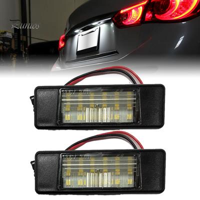 Pour Nissan Qashqai x-trail Pathfinder 2 pièces numéro de voiture 18Led feux de plaque d'immatriculation